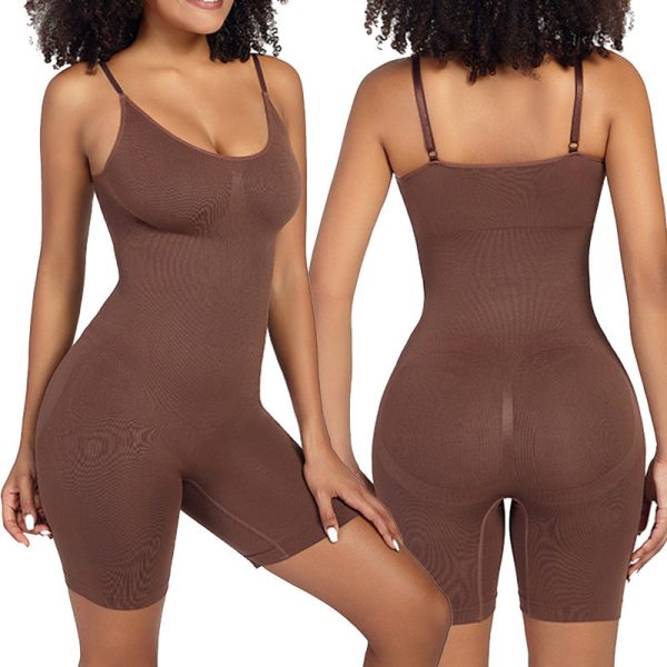 Shapewear bodysuit hip lifting camisole bodysuit boxer style - Image 2